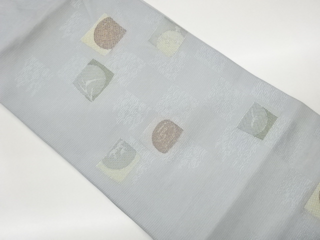 JAPANESE NAGOYA OBI / WOVEN ABSTRACT CHECKERED